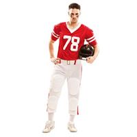 Rugby Speler Rood/Wit Kostuum Victor - thumbnail