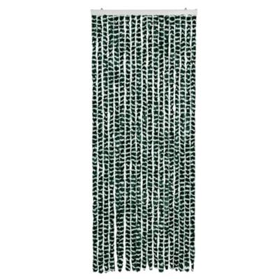 VidaXL Vliegengordijn 56x185 cm chenille groen en wit