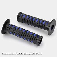 DAYTONA handvat "katana" rubber grip katan sw/bl 125 open - thumbnail