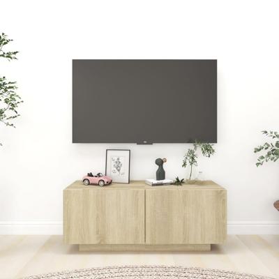 Tv-meubel 100x35x40 cm spaanplaat sonoma eikenkleurig Tv-meubel 100x35x40 cm spaanplaat sonoma eikenkleurig