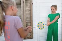 BS Toys kleurenspinner hout trekspel - thumbnail