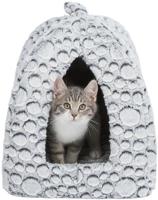Trixie kattenmand iglo mila pluche wit / grijs 32x32x42 cm - thumbnail