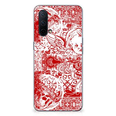 Silicone Back Case OnePlus Nord CE 5G Angel Skull Rood Silicone Back Case OnePlus Nord CE 5G Angel Skull Rood
