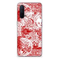 Silicone Back Case OnePlus Nord CE 5G Angel Skull Rood - thumbnail