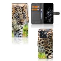 OnePlus 10T | Telefoonhoesje | Met pasjeshouder | Baby Luipaard - thumbnail