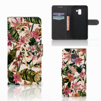 Samsung Galaxy A8 Plus (2018) Hoesje Flowers - thumbnail