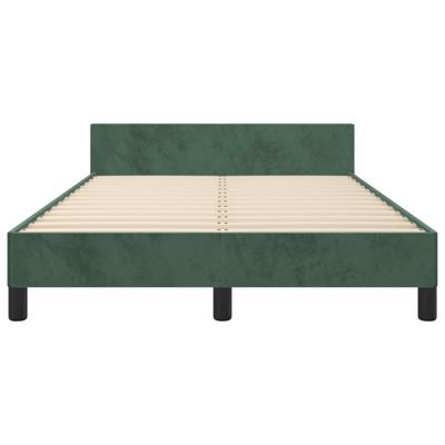 Bedframe zonder matras 140x190 cm fluweel donkergroen