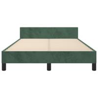 Bedframe zonder matras 140x190 cm fluweel donkergroen - thumbnail