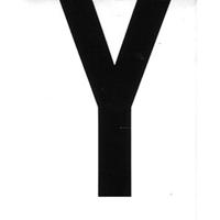 Plakletter Nobel Sticker zwarte letter Y zwart Pickup - Pickup - thumbnail