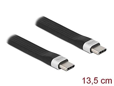Delock USB-C-kabel USB-C stekker, USB-C stekker 0.14 m Zwart 85770