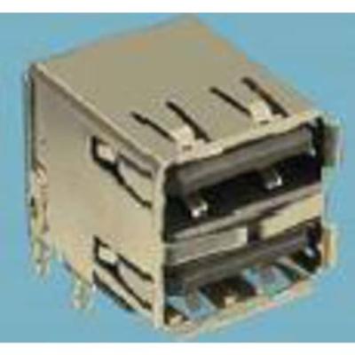 FCI USB 72309-8034BLF Inbouwbus USB type A 2.0 Bus, inbouw horizontaal 2-poorts 1 stuk(s)