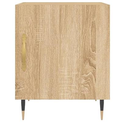 Nachtkastjes 2 st 40x40x50 cm bewerkt hout sonoma eikenkleurig