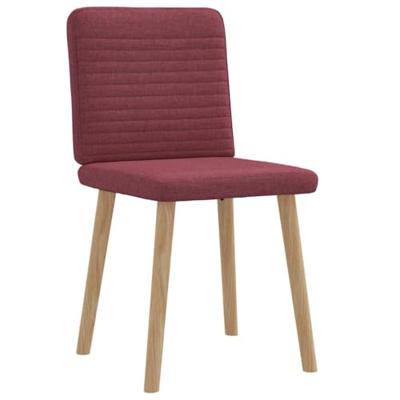 Eetkamerstoelen 2 st stof wijnrood