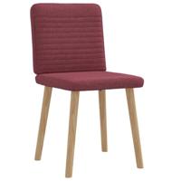 Eetkamerstoelen 2 st stof wijnrood - thumbnail
