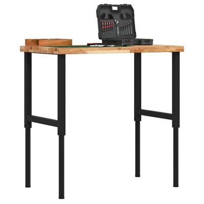 VidaXL Werkbank rechthoekig 100x60x(73-99,5) cm massief acaciahout VidaXL Werkbank rechthoekig 100x60x(73-99,5) cm massief acaciahout