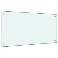 VidaXL Spatscherm keuken 80x40 cm gehard glas wit - thumbnail