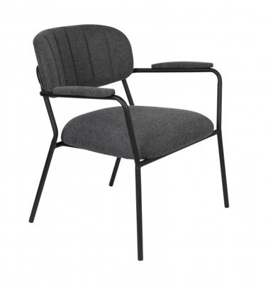ZILT Fauteuil 'Kolten' met armleuning, kleur Zwart/Donkergrijs ZILT Fauteuil 'Kolten' met armleuning, kleur Zwart/Donkergrijs