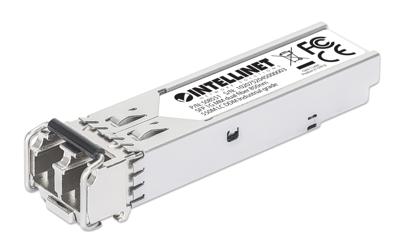 Intellinet 508551 Industriële Transceiver Gigabit Glasvezel LC Duplex SFP Grijs Zilver