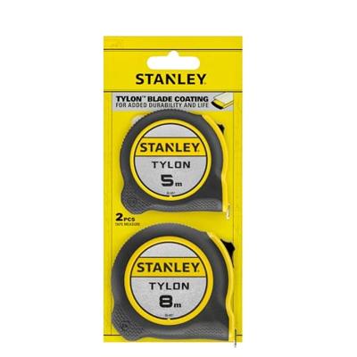 Stanley Promopack Tylon Rolbandmaat 8 m + 5 m meetlint Stanley Promopack Tylon Rolbandmaat 8 m + 5 m meetlint