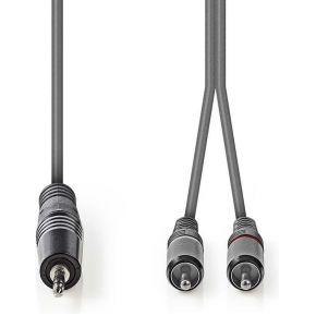 Nedis Stereo-Audiokabel | 3,5 mm Male naar 2x RCA Male | 5 m | 1 stuks - COTH22200GY50 COTH22200GY50