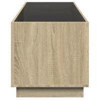 Salontafel met Infinity LED 90x50x50 cm sonoma eikenkleurig - thumbnail