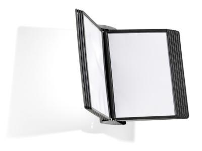 Durable Wandhouder voor bureaustandaard SHEPA STYLE WALL 10 - 5854 Zwart DIN A4 Aantal meegeleverde displaypanels 10 - thumbnail
