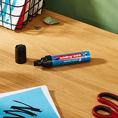 Edding 4-388001 Flipchartmarker Flipchartmarker Beitelpunt 4 - 12 mm Zwart 1 stuk(s)