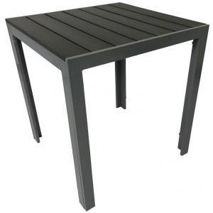 Tuintafel aluminium 70 x 70 cm met polywood tafelblad