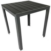Tuintafel aluminium 70 x 70 cm met polywood tafelblad - thumbnail
