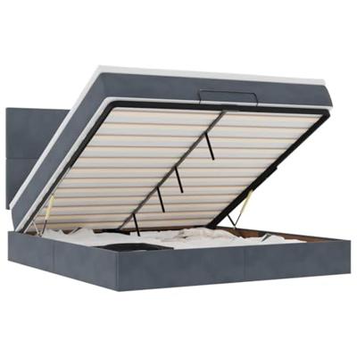 Ottoman bed met matrassen en LED's 160x200cm fluweel