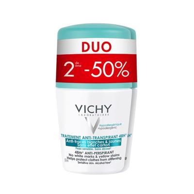 Vichy Deo Anti-Transpirant Tegen Vlekken Roller 48h Duo 2x50ml