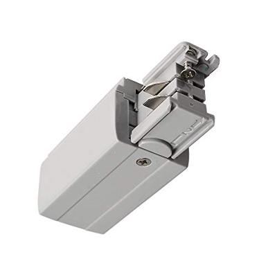 Deko Light 710010 D Line elektrischer Einspeiser links 230V-railsysteemcomponenten Stroomrail 3-fasig Grijs