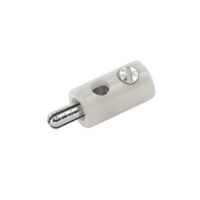 econ connect HOS25WS Miniatuur-rondconnector Stekker, recht Stift-Ø: 2.5 mm Wit 1 stuk(s) Bulk