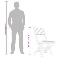 Tuinstoelen 6 st inklapbaar 47x61x90 cm massief teakhout - thumbnail