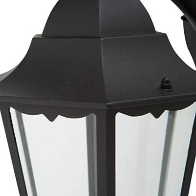 Smartwares Wandleuchte Classico Aluminium/Glas/schwarz 10.009.09 Buitenlamp (wand) E27 Zwart