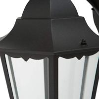 Smartwares Wandleuchte Classico Aluminium/Glas/schwarz 10.009.09 Buitenlamp (wand) E27 Zwart - thumbnail