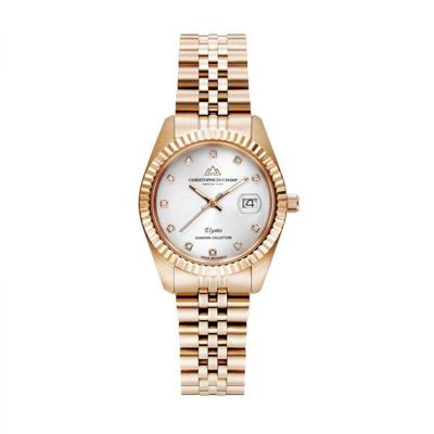 Christophe Duchamp Diamond Elysees CD7201-2 dames Horloge 33mm 5ATM