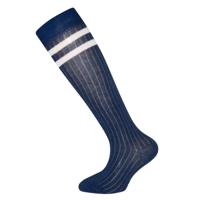 Ewers Kniekousen met rib motief 2 strepen - thumbnail