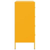 Dressoir 68x39x89 cm staal mosterdgeel - thumbnail