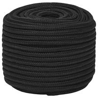 Boottouw 14 mm 50 m polypropeen zwart - thumbnail