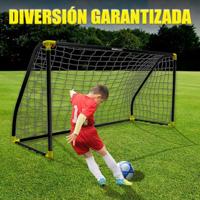 Opvouwbare Doelpalen Ociotrends 180 x 91 x 120 cm Zwart (Zwart) - thumbnail