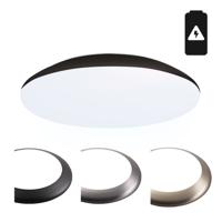 LED Bulkhead - Diameter 30cm - 18 Watt 2100 lumen - 6500K daglicht wit - IP65 waterdicht - Vandalismeproof - Met noodaccu - Voor binnen en buiten - Wit - thumbnail
