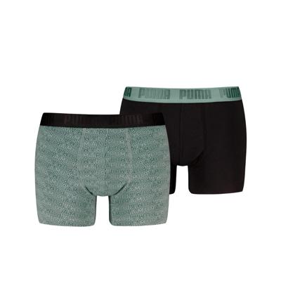 Puma Boxershorts Printed 2-pack Dark Sage / Black-L