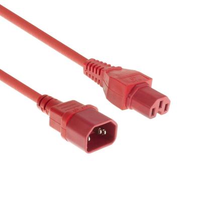 ACT Netsnoer C14 - C15 rood 3 m ACT Netsnoer C14 - C15 rood 3 m
