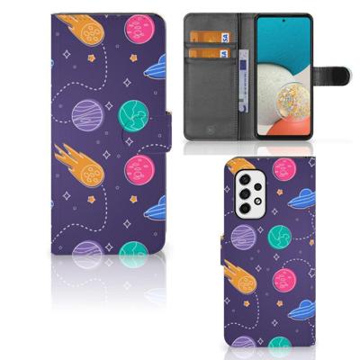 Samsung Galaxy A53 | Wallet Case | met Pasjes | Space Samsung Galaxy A53 | Wallet Case | met Pasjes | Space