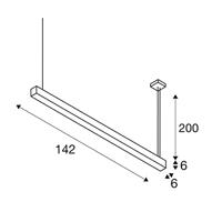 SLV Q-LINE ® 1001309 Hanglamp LED vast ingebouwd Zwart - thumbnail