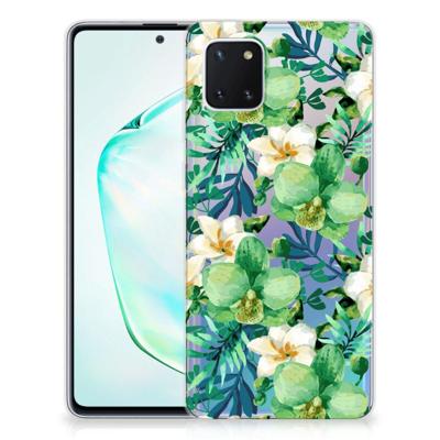 Samsung Galaxy Note 10 Lite | TPU Case | Orchidee Groen Samsung Galaxy Note 10 Lite | TPU Case | Orchidee Groen