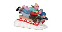 Lemax sledding with dad kerstdorp figuur type 3 2015 - thumbnail