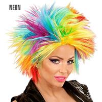Punk pruik regenboog - thumbnail