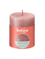 Bolsius shimmer rustiekkaars 80/68 roze - thumbnail